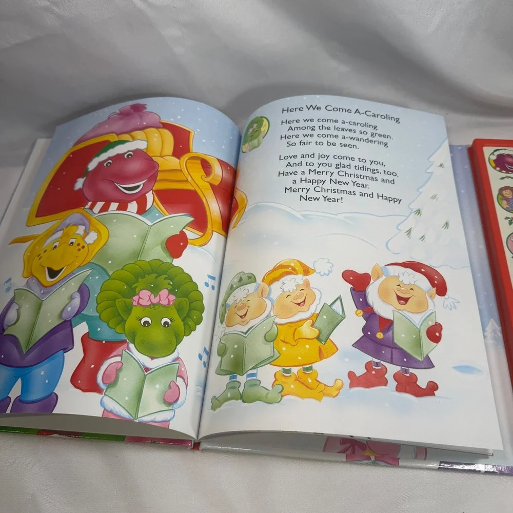 Barney Christmas Songs Play-a-Song Musical Board Book Publications International